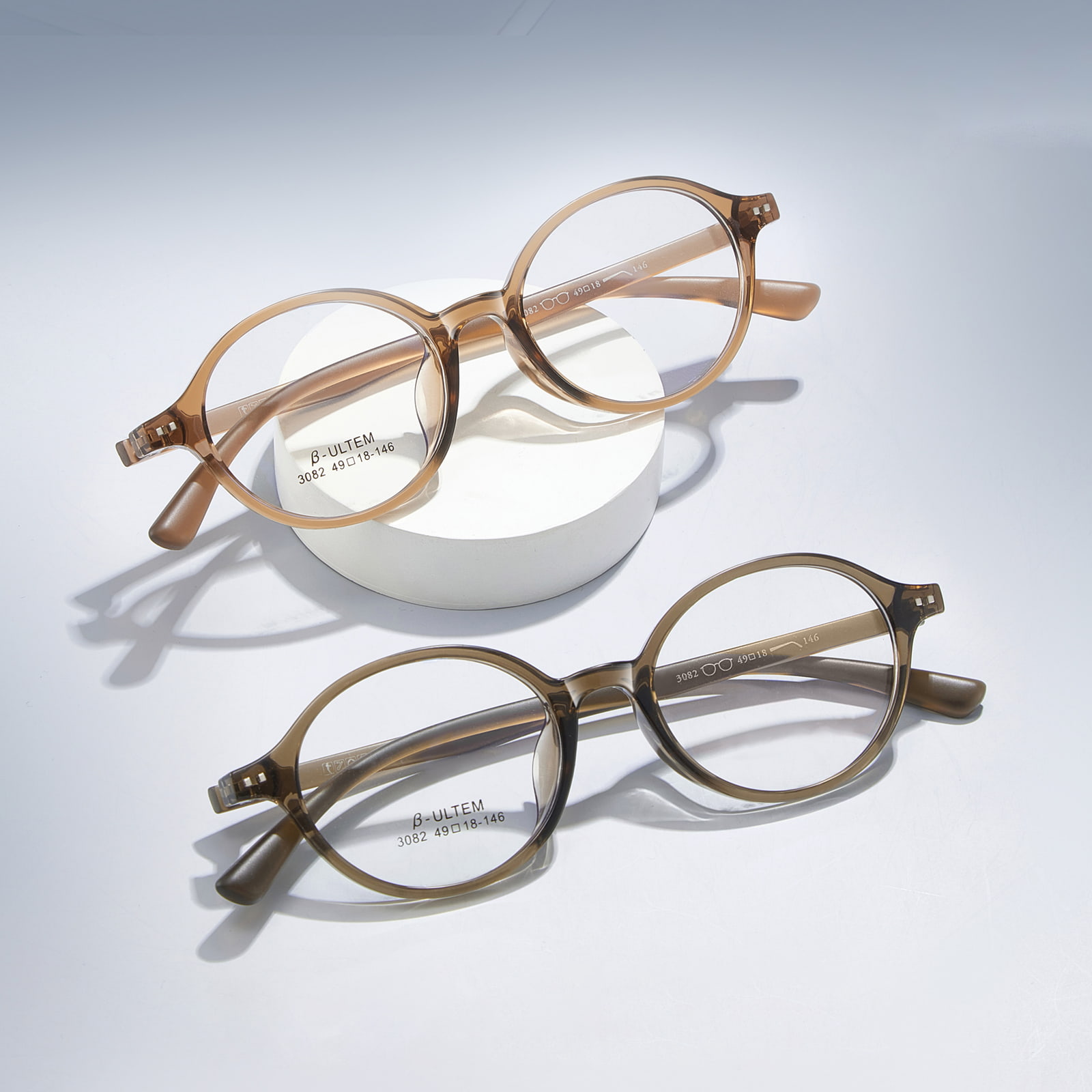 3082 Oval Frame Stressittömät TR90 lasit