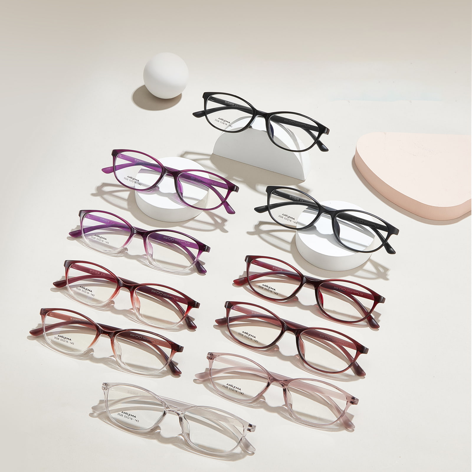 3526 Cat-Eye Frame sopii TR90-laseihin
