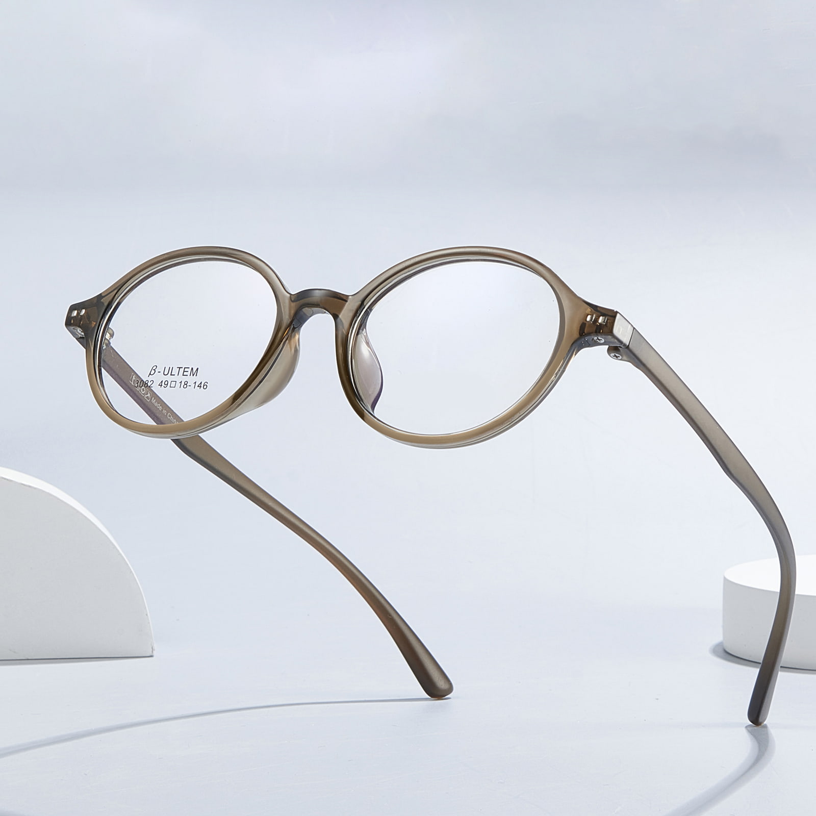 3082 Oval Frame Stressittömät TR90 lasit