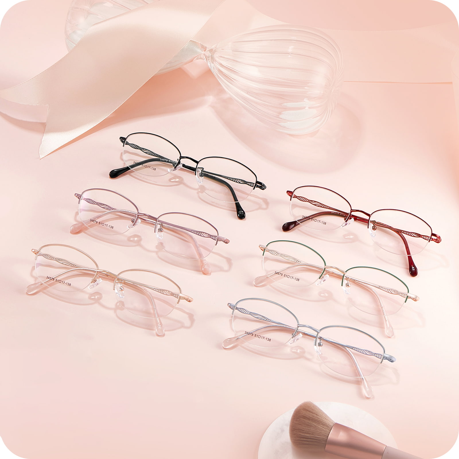 34579 Office Asymmetric Hollow Line metalliseoslasit