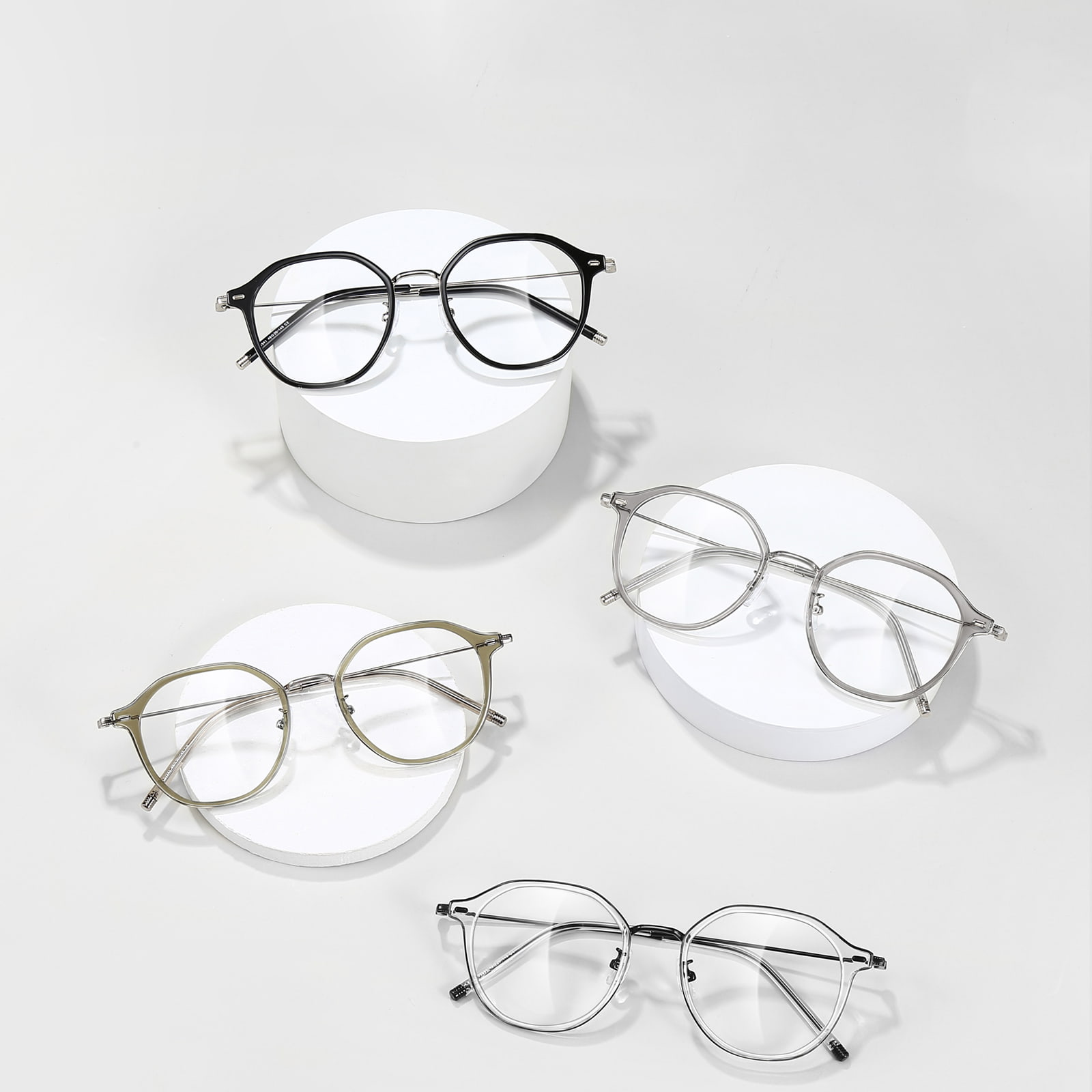 01341 Vapaasti säädettävät kultaiset liimalasit Anti-Blue Light Glasses