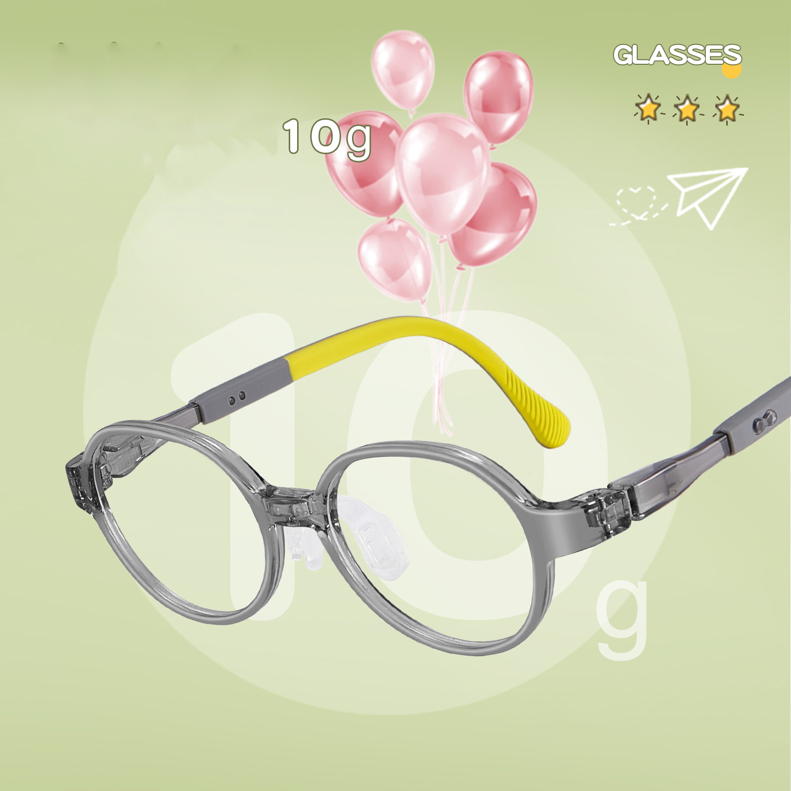 2072 Opiskelijajousen saranan kulutusta kestävät pehmeät silikoniset nenätyynylasit