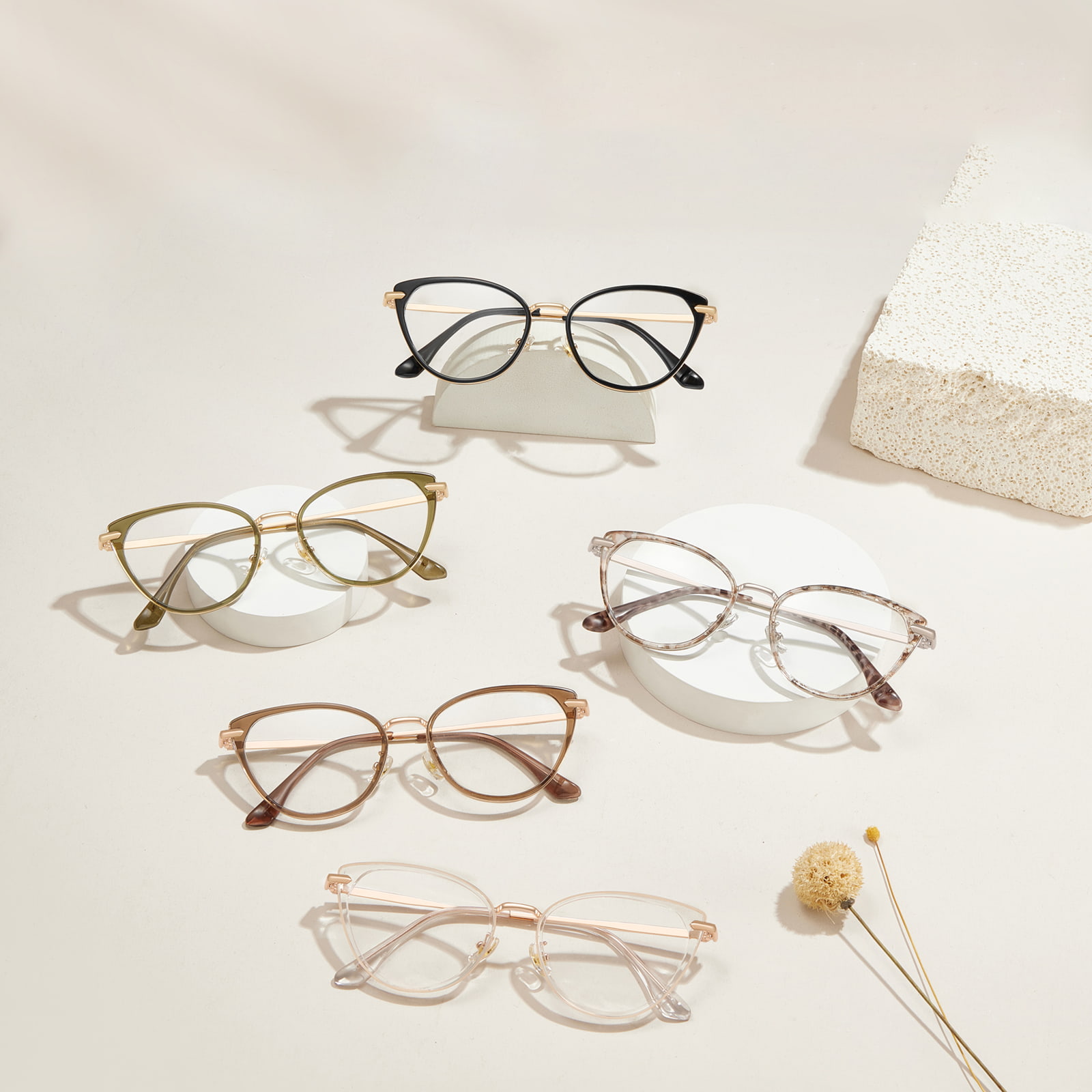 S11916 Gold Glue Metal Rim Anti-Blue Light lasit