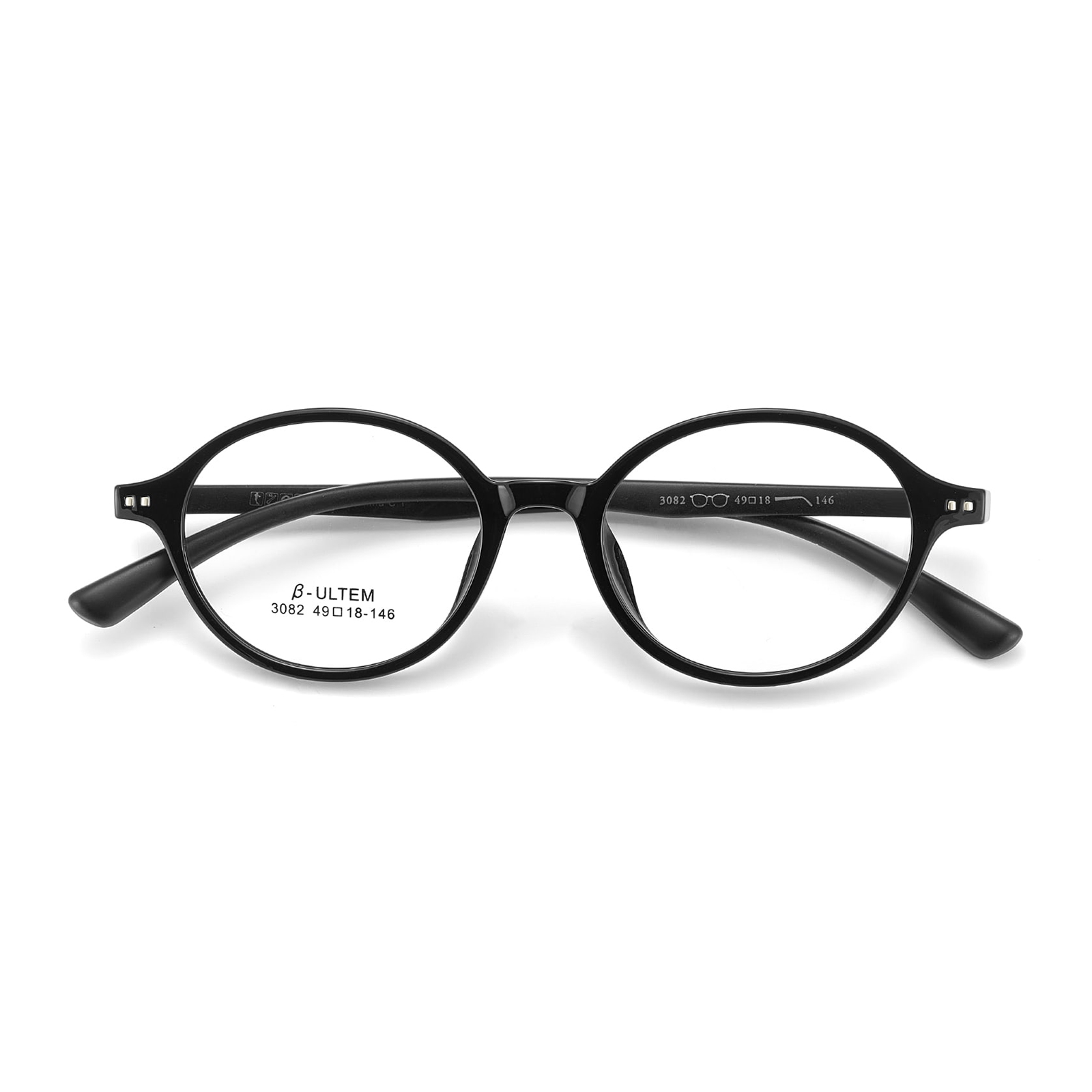 3082 Oval Frame Stressittömät TR90 lasit