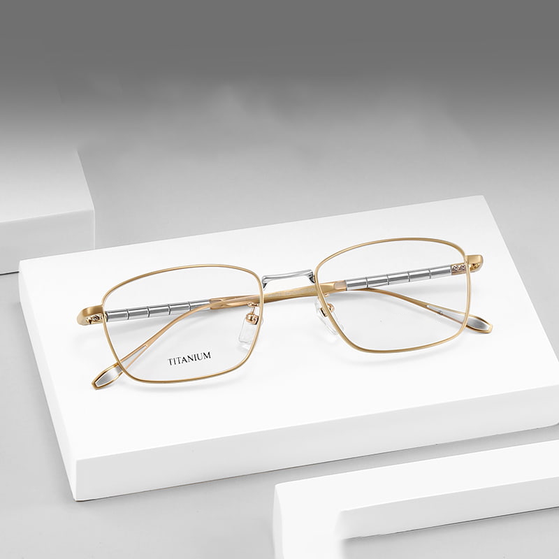 S9072 Pyöreät Bamboo Elite Pure Titanium -lasit