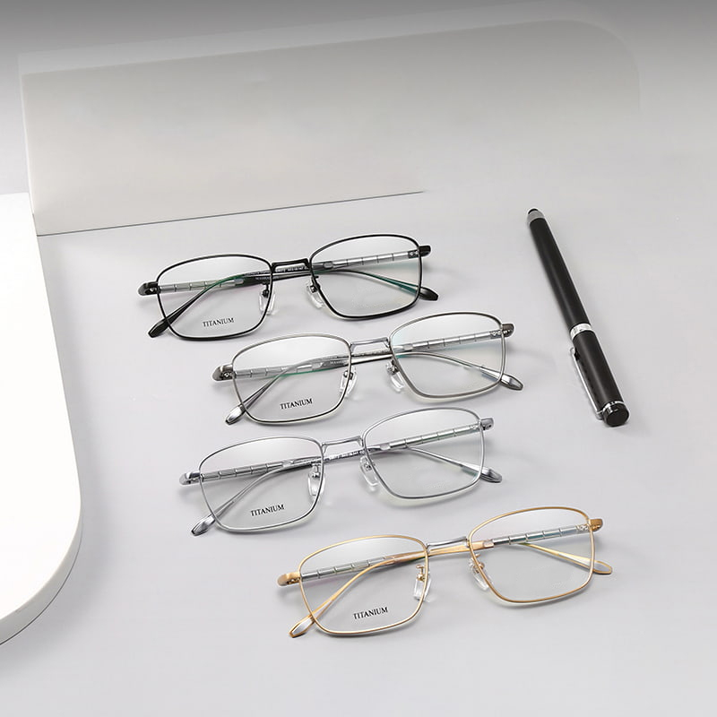 S9072 Pyöreät Bamboo Elite Pure Titanium -lasit